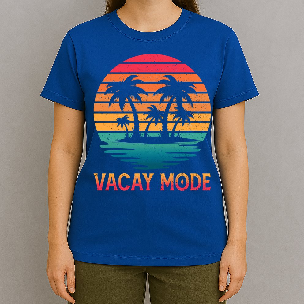 Vacay Mode Coconut Palm Trees Retro Tropical Summer Vibes Cute Gift T-Shirt