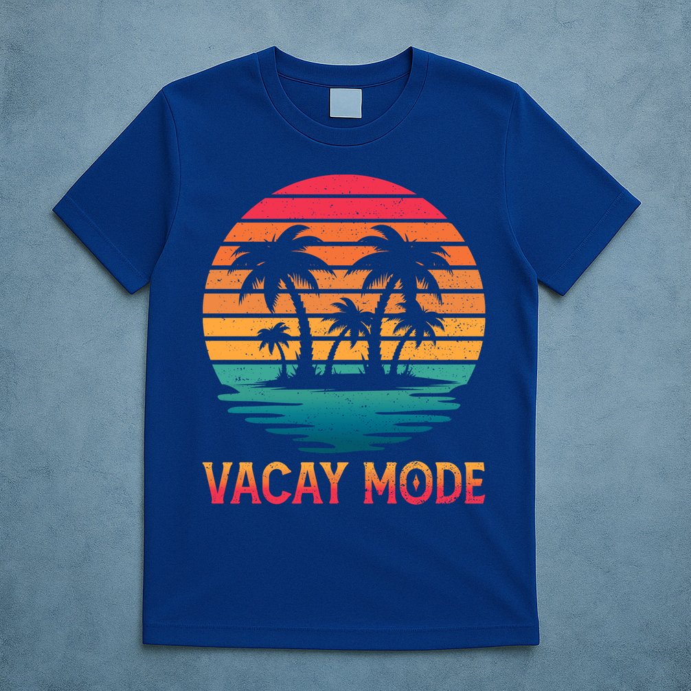 Vacay Mode Coconut Palm Trees Retro Tropical Summer Vibes Cute Gift T-Shirt