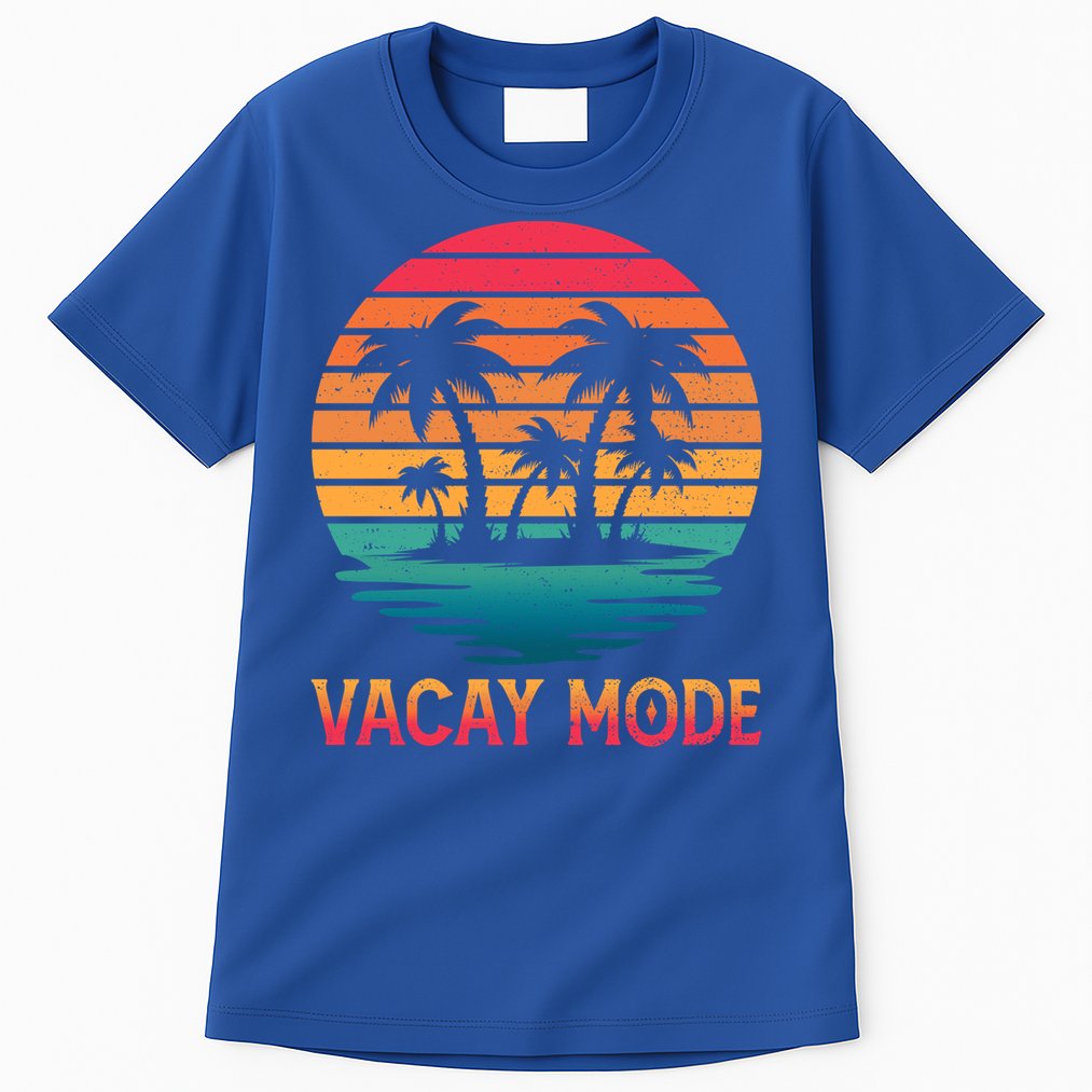 Vacay Mode Coconut Palm Trees Retro Tropical Summer Vibes Cute Gift Tall T-Shirt