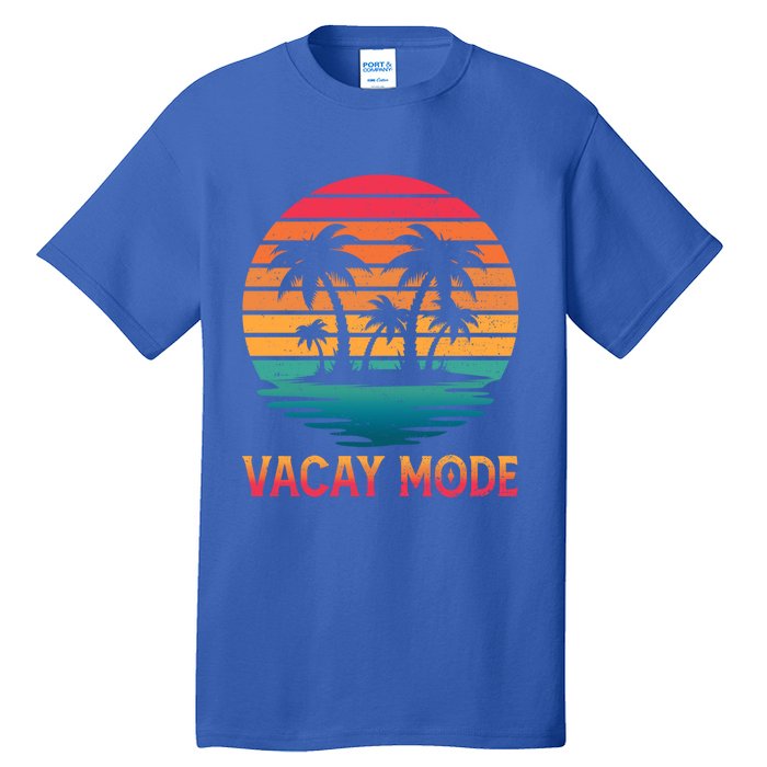 Vacay Mode Coconut Palm Trees Retro Tropical Summer Vibes Cute Gift Tall T-Shirt