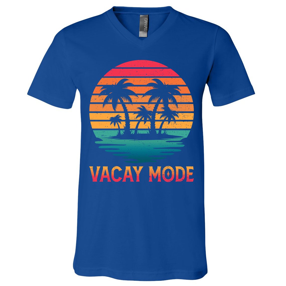Vacay Mode Coconut Palm Trees Retro Tropical Summer Vibes Cute Gift V-Neck T-Shirt