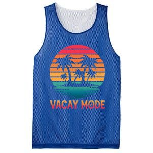 Vacay Mode Coconut Palm Trees Retro Tropical Summer Vibes Cute Gift Mesh Reversible Basketball Jersey Tank