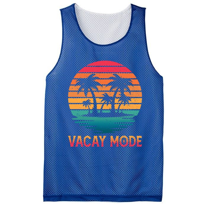 Vacay Mode Coconut Palm Trees Retro Tropical Summer Vibes Cute Gift Mesh Reversible Basketball Jersey Tank