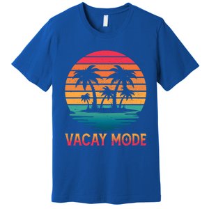 Vacay Mode Coconut Palm Trees Retro Tropical Summer Vibes Cute Gift Premium T-Shirt