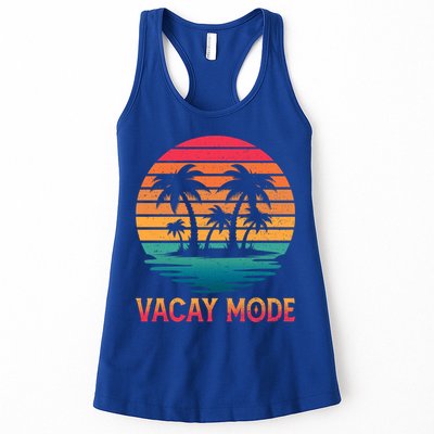 Vacay Mode Coconut Palm Trees Retro Tropical Summer Vibes Cute Gift Womens Tank Top