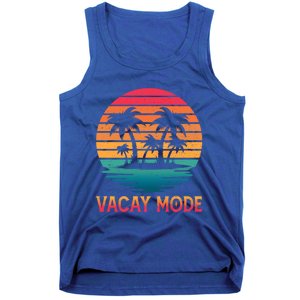 Vacay Mode Coconut Palm Trees Retro Tropical Summer Vibes Cute Gift Tank Top