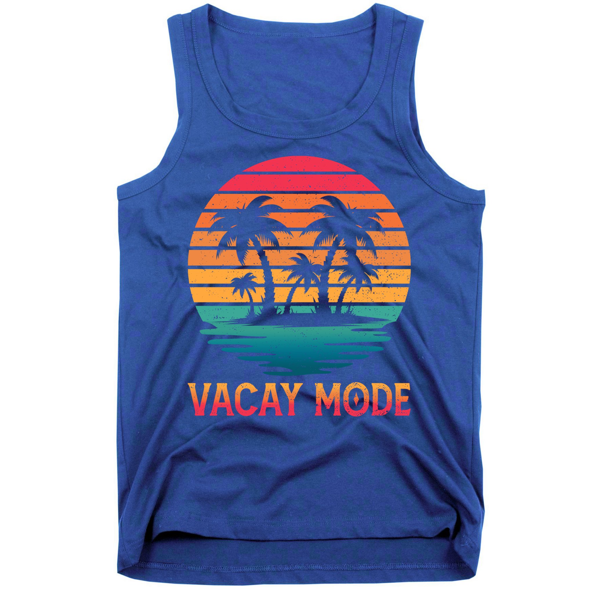 Vacay Mode Coconut Palm Trees Retro Tropical Summer Vibes Cute Gift Tank Top