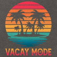 Vacay Mode Coconut Palm Trees Retro Tropical Summer Vibes Cute Gift Cotton Canvas Backpack