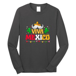 Viva Mexico Cinco De Mayo Gift Funnt Beard Long Sleeve Shirt