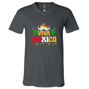 Viva Mexico Cinco De Mayo Gift Funnt Beard V-Neck T-Shirt