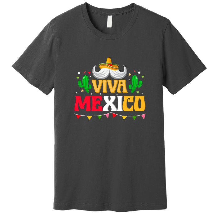 Viva Mexico Cinco De Mayo Gift Funnt Beard Premium T-Shirt