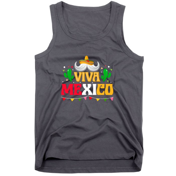 Viva Mexico Cinco De Mayo Gift Funnt Beard Tank Top