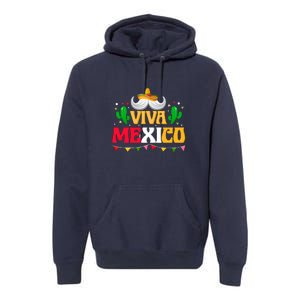 Viva Mexico Cinco De Mayo Gift Funnt Beard Premium Hoodie