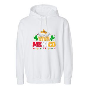 Viva Mexico Cinco De Mayo Gift Funnt Beard Garment-Dyed Fleece Hoodie