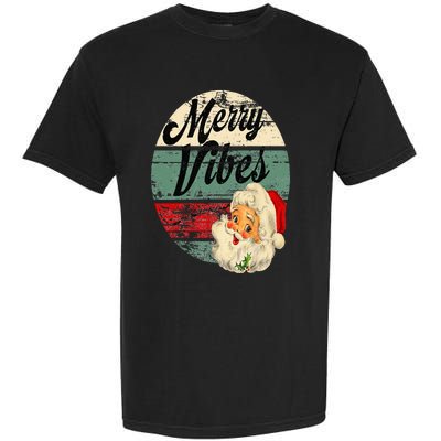 Vintage Merry Christmas Vibes Santa Claus Fun Old Fashioned Garment-Dyed Heavyweight T-Shirt