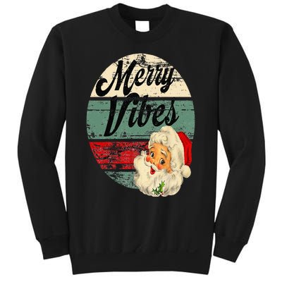 Vintage Merry Christmas Vibes Santa Claus Fun Old Fashioned Sweatshirt