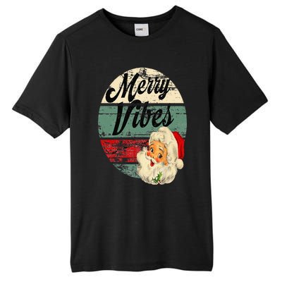 Vintage Merry Christmas Vibes Santa Claus Fun Old Fashioned Tall Fusion ChromaSoft Performance T-Shirt