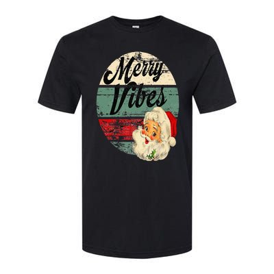 Vintage Merry Christmas Vibes Santa Claus Fun Old Fashioned Softstyle CVC T-Shirt