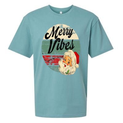 Vintage Merry Christmas Vibes Santa Claus Fun Old Fashioned Sueded Cloud Jersey T-Shirt