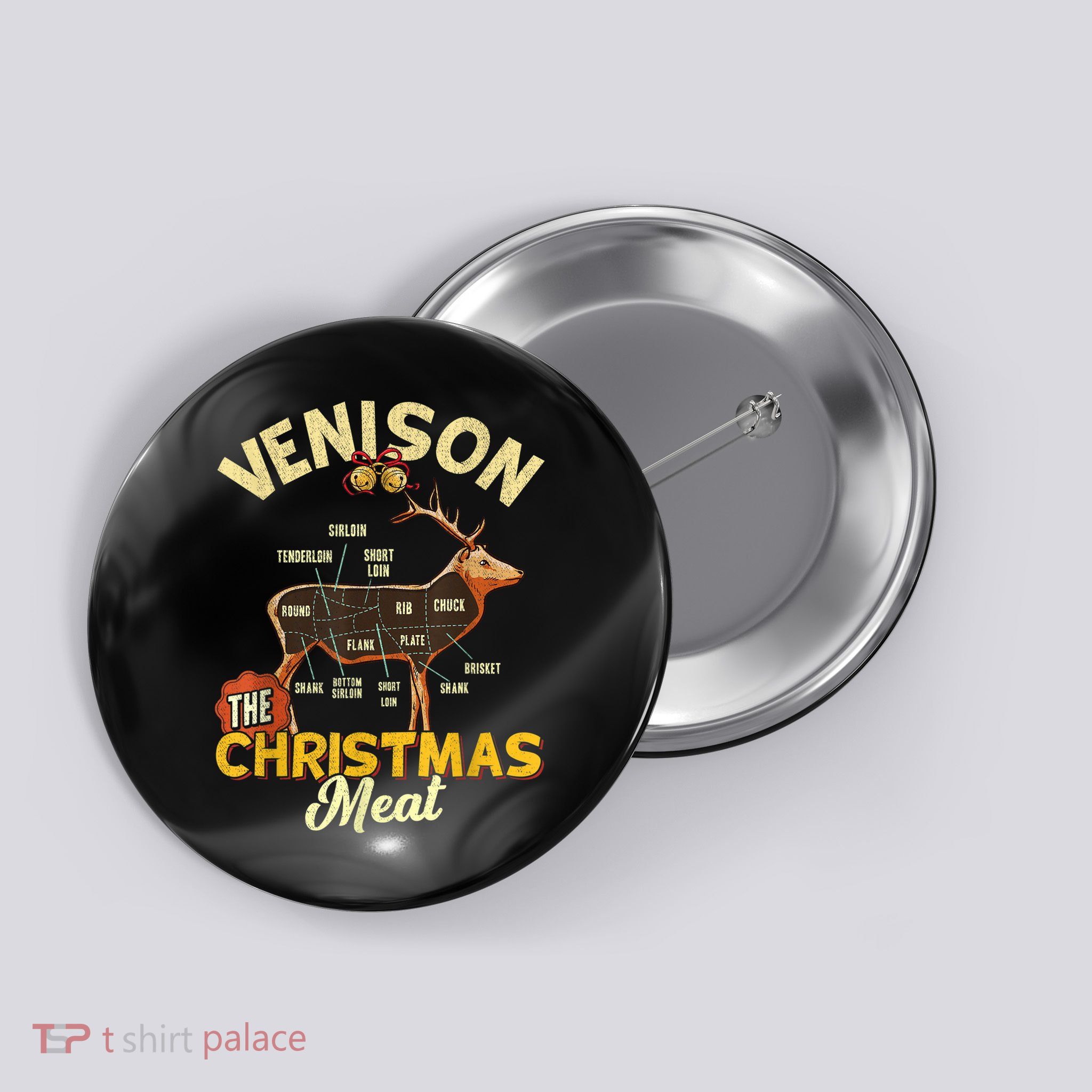 Venison Meat Chart The Christmas Meat Deer Hunter Hunting Button