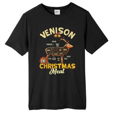 Venison Meat Chart The Christmas Meat Deer Hunter Hunting Tall Fusion ChromaSoft Performance T-Shirt