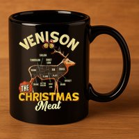 Venison Meat Chart The Christmas Meat Deer Hunter Hunting 11oz C Handle Ceramic Mug