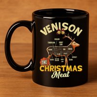 Venison Meat Chart The Christmas Meat Deer Hunter Hunting 11oz C Handle Ceramic Mug