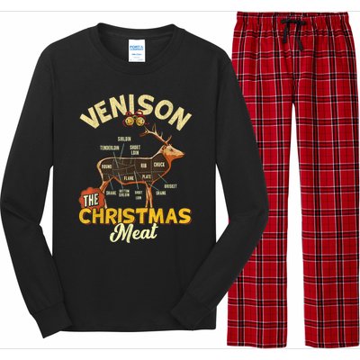 Venison Meat Chart The Christmas Meat Deer Hunter Hunting Long Sleeve Pajama Set