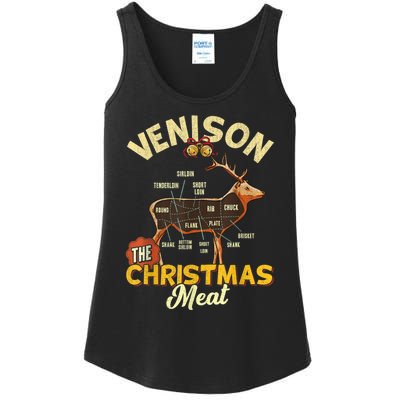 Venison Meat Chart The Christmas Meat Deer Hunter Hunting Ladies Essential Tank