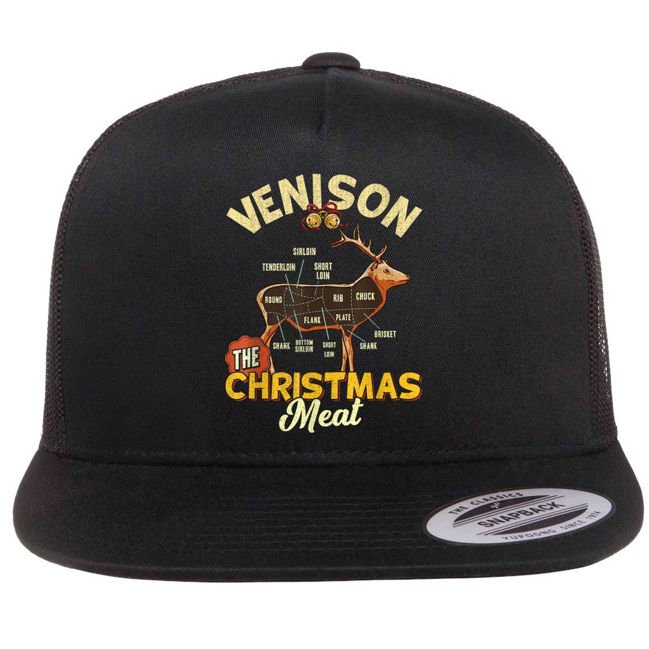 Venison Meat Chart The Christmas Meat Deer Hunter Hunting Flat Bill Trucker Hat