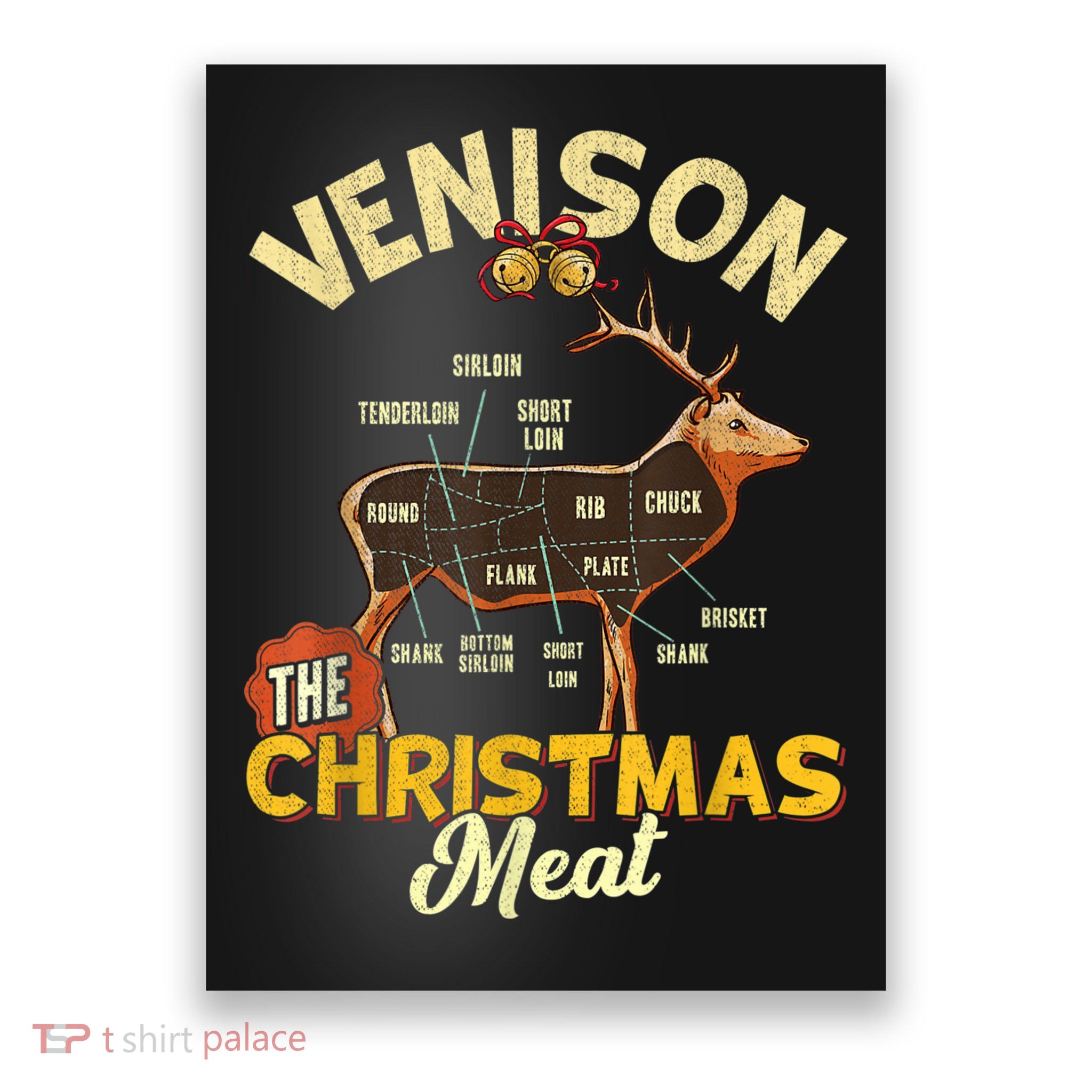Venison Meat Chart The Christmas Meat Deer Hunter Hunting Poster