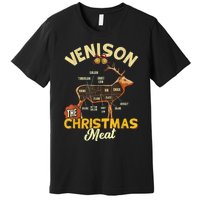 Venison Meat Chart The Christmas Meat Deer Hunter Hunting Premium T-Shirt