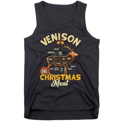 Venison Meat Chart The Christmas Meat Deer Hunter Hunting Tank Top