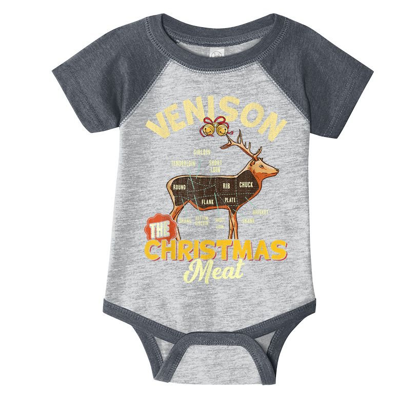 Venison Meat Chart The Christmas Meat Deer Hunter Hunting Infant Baby Jersey Bodysuit