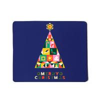 Vintage Merry Christmas Pattern Tree Mousepad