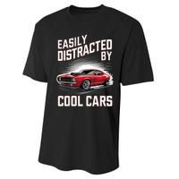 Vintage Muscle Car Easily Distracted By Cool Cars Performance Sprint T-Shirt