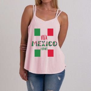 Viva Mexico Cabrones Funny Mexico Flag Women's Strappy Tank