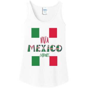 Viva Mexico Cabrones Funny Mexico Flag Ladies Essential Tank