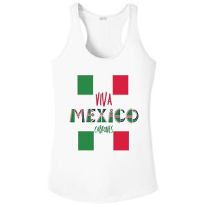 Viva Mexico Cabrones Funny Mexico Flag Ladies PosiCharge Competitor Racerback Tank