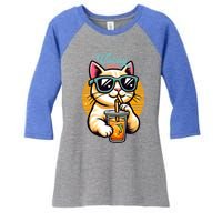 Vacay Mode Cute Cat Sunglasses Funny Family Vacation Trip Gift Women's Tri-Blend 3/4-Sleeve Raglan Shirt