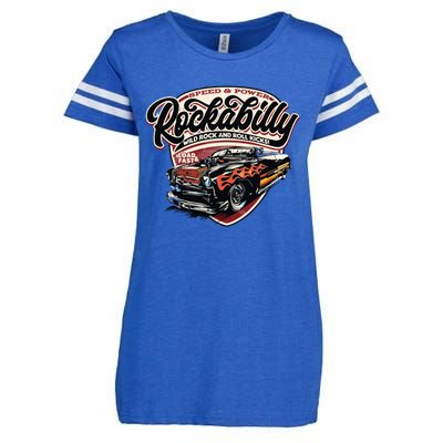 Vintage Muscle Car Graphic Enza Ladies Jersey Football T-Shirt