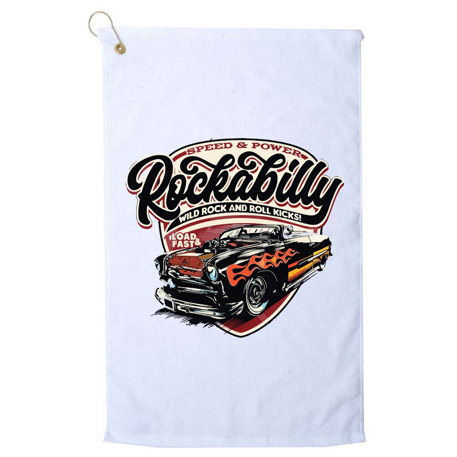 Vintage Muscle Car Graphic Golf Towel