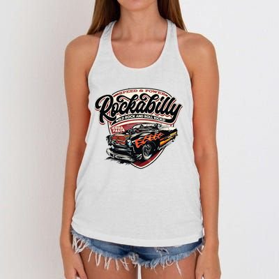 Vintage Muscle Car Graphic Women's Knotted Racerback Tank