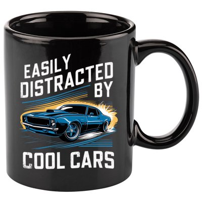 Vintage Muscle Car Easily Distracted By Cool Cars 11oz C Handle Ceramic Mug