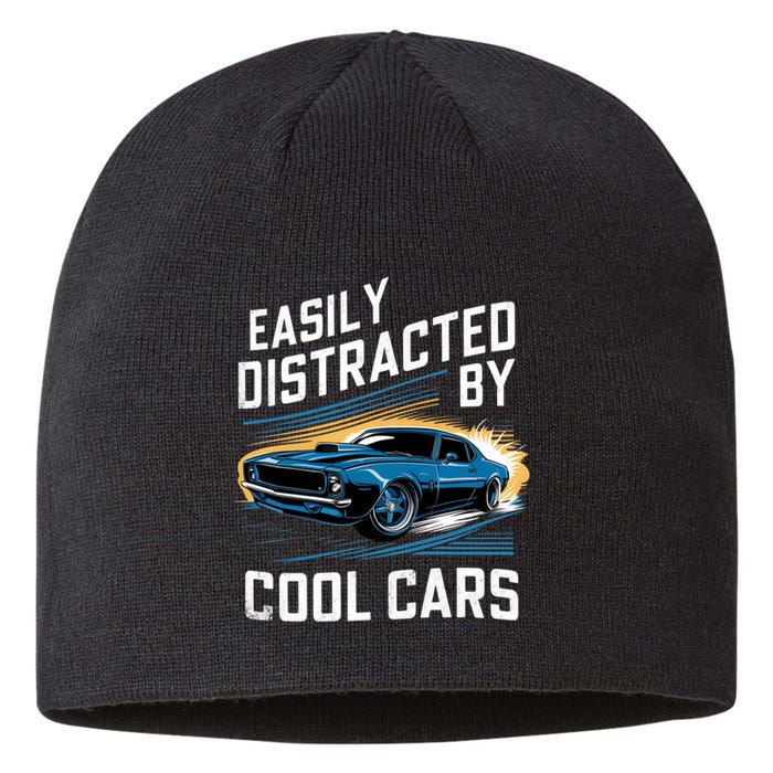 Vintage Muscle Car Easily Distracted By Cool Cars Sustainable Beanie