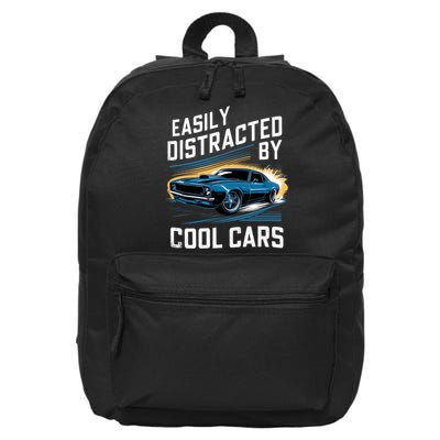 Vintage Muscle Car Easily Distracted By Cool Cars 16 in Basic Backpack
