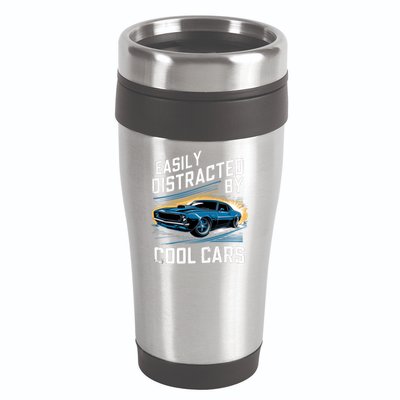 Vintage Muscle Car Easily Distracted By Cool Cars 16oz Travel Tumbler