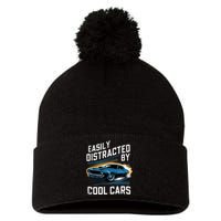 Vintage Muscle Car Easily Distracted By Cool Cars Pom Pom 12in Knit Beanie