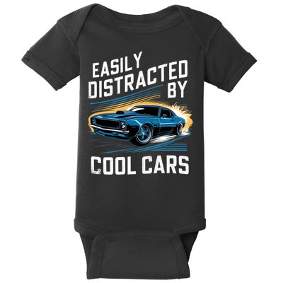 Vintage Muscle Car Easily Distracted By Cool Cars Baby Bodysuit