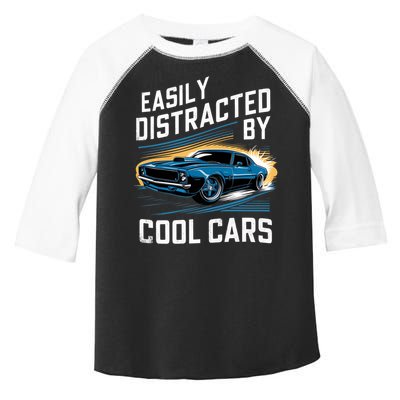 Vintage Muscle Car Easily Distracted By Cool Cars Toddler Fine Jersey T-Shirt